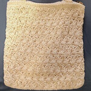 Vintage Shoulder Woven Bag Purse Lined Cottagecore Cottage Core Tote Festival